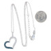 NEW .33ctw Single Ct Blue & White Diamond Heart Pendant Necklace Sterling Adjust NEW .33ctw Single Ct Blue & White Diamond Heart Pendant Necklace Sterling Adjust