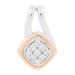 NEW .20ctw Round Brilliant Diamond Pendant - Sterling Silver & 14k Rose Gold NEW .20ctw Round Brilliant Diamond Pendant - Sterling Silver & 14k Rose Gold