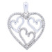 NEW .33ctw Single Cut Diamond Pendant - Sterling Silver Hearts NEW .33ctw Single Cut Diamond Pendant - Sterling Silver Hearts