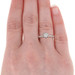 NEW .25ctw Round Brilliant & Single Cut Diamond Ring - Sterling Halo Engagement NEW .25ctw Round Brilliant & Single Cut Diamond Ring - Sterling Halo Engagement