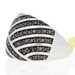 Sterling Silver Black Diamond Ring - 925 Round Cut 1.00ctw Woven Design Sterling Silver Black Diamond Ring - 925 Round Cut 1.00ctw Woven Design