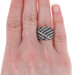 Sterling Silver Black Diamond Ring - 925 Round Cut 1.00ctw Woven Design Sterling Silver Black Diamond Ring - 925 Round Cut 1.00ctw Woven Design