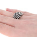 Sterling Silver Black Diamond Ring - 925 Round Cut 1.00ctw Woven Design Sterling Silver Black Diamond Ring - 925 Round Cut 1.00ctw Woven Design