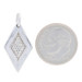 Sterling Silver Diamond Pendant - 925 Single Cut .25ctw Cluster Sterling Silver Diamond Pendant - 925 Single Cut .25ctw Cluster
