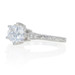 White Gold Semi-Mount Engagement Ring - 14k Fits 6.5mm Center w/ Diamond Accents White Gold Semi-Mount Engagement Ring - 14k Fits 6.5mm Center w/ Diamond Accents