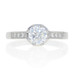 White Gold Semi-Mount Engagement Ring - 14k Fits 6mm Center with Diamond Accents White Gold Semi-Mount Engagement Ring - 14k Fits 6mm Center with Diamond Accents