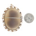 Yellow Gold Carved Hardstone Agate Art Deco Brooch/Pendant - 10k Vintage Cameo Yellow Gold Carved Hardstone Agate Art Deco Brooch/Pendant - 10k Vintage Cameo