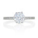 White Gold Semi-Mount Engagement Ring - 14k Fits 6.5mm Center w/ .14ctw Diamonds White Gold Semi-Mount Engagement Ring - 14k Fits 6.5mm Center w/ .14ctw Diamonds