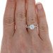 White Gold Semi-Mount Engagement Ring - 14k Fits 6.5mm Center w/ .14ctw Diamonds White Gold Semi-Mount Engagement Ring - 14k Fits 6.5mm Center w/ .14ctw Diamonds