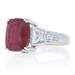 Sterling Silver Lead Glass Filled Ruby, Topaz, & Zircon Ring 925 Cushion 6.85ctw Sterling Silver Lead Glass Filled Ruby, Topaz, & Zircon Ring 925 Cushion 6.85ctw