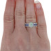 Sterling Jelly Opal, Tanzanite, & Zircon Ring - 925 Oval Cabochon Cut 1.90ctw Sterling Jelly Opal, Tanzanite, & Zircon Ring - 925 Oval Cabochon Cut 1.90ctw