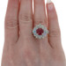 Sterling Silver Lead Glass Filled Ruby & Jelly Opal Halo Ring 925 Round 3.00ctw Sterling Silver Lead Glass Filled Ruby & Jelly Opal Halo Ring 925 Round 3.00ctw