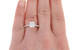 7.5mm Moissanite & Diamond Engagement Ring - 950 Platinum Size 6 - 6 1/4 7.5mm Moissanite & Diamond Engagement Ring - 950 Platinum Size 6 - 6 1/4