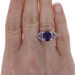 Sterling Silver Amethyst & Rhodolite Garnet Ring - 925 Oval Cut 3.80ctw Sterling Silver Amethyst & Rhodolite Garnet Ring - 925 Oval Cut 3.80ctw
