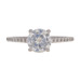 White Gold Moissanite & Diamond Engagement Ring - 14k Round Cut 6.5mm White Gold Moissanite & Diamond Engagement Ring - 14k Round Cut 6.5mm