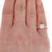 White Gold Moissanite & Diamond Engagement Ring - 14k Round Cut 6.5mm White Gold Moissanite & Diamond Engagement Ring - 14k Round Cut 6.5mm