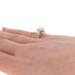 White Gold Moissanite & Diamond Engagement Ring - 14k Round Cut 6.5mm White Gold Moissanite & Diamond Engagement Ring - 14k Round Cut 6.5mm