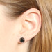 White Gold Black Diamond Stud Earrings 14k Round 4.14ctw Pierced Screw-On Backs White Gold Black Diamond Stud Earrings 14k Round 4.14ctw Pierced Screw-On Backs