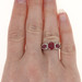 Sterling Silver Lead Glass Filled Ruby Ring - 925 Oval & Pear Cut 2.50ctw Sterling Silver Lead Glass Filled Ruby Ring - 925 Oval & Pear Cut 2.50ctw