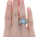 Barbara Bixby Blue Topaz Flower Ring Sterling & Yellow Gold - 925 & 18k Size 7 Barbara Bixby Blue Topaz Flower Ring Sterling & Yellow Gold - 925 & 18k Size 7