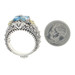Barbara Bixby Blue Topaz Flower Ring Sterling & Yellow Gold - 925 & 18k Size 7 Barbara Bixby Blue Topaz Flower Ring Sterling & Yellow Gold - 925 & 18k Size 7