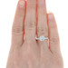Platinum Diamond Vintage Engagement Ring - 900 Round Cut 1.18ctw