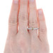 White Gold Diamond Engagement Bypass Ring - 14k Marquise Cut .70ctw