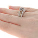 White Gold Diamond Halo Bypass Ring - 14k Round Cut 2.48ctw Fancy Brown White Gold Diamond Halo Bypass Ring - 14k Round Cut 2.48ctw Fancy Brown