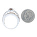 White Gold Diamond Halo Bypass Ring - 14k Round Cut 2.48ctw Fancy Brown White Gold Diamond Halo Bypass Ring - 14k Round Cut 2.48ctw Fancy Brown