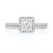 White Gold Diamond Halo Engagement Ring & Wedding Band - 14k Princess 1.72ctw White Gold Diamond Halo Engagement Ring & Wedding Band - 14k Princess 1.72ctw