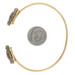Yellow Gold Smoky Quartz Mother of Pearl & Diamond Halo Cuff Bracelet 6.5" 14k Yellow Gold Smoky Quartz Mother of Pearl & Diamond Halo Cuff Bracelet 6.5" 14k