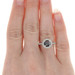Platinum Black & White Diamond Halo Ring - 950 Round Cut 1.89ctw Engagement Platinum Black & White Diamond Halo Ring - 950 Round Cut 1.89ctw Engagement