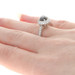 Platinum Black & White Diamond Halo Ring - 950 Round Cut 1.89ctw Engagement Platinum Black & White Diamond Halo Ring - 950 Round Cut 1.89ctw Engagement
