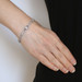 White Gold Diamond & Synthetic Sapphire Art Deco Bracelet 7" - 14k Single .32ctw White Gold Diamond & Synthetic Sapphire Art Deco Bracelet 7" - 14k Single .32ctw