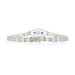 White Gold Diamond & Synthetic Sapphire Art Deco Bracelet 7" - 14k Single .32ctw White Gold Diamond & Synthetic Sapphire Art Deco Bracelet 7" - 14k Single .32ctw