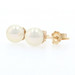 Yellow Gold Cultured Pearl Stud Earrings - 14k Pierced 5.8mm Yellow Gold Cultured Pearl Stud Earrings - 14k Pierced 5.8mm