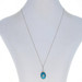 White Gold Turquoise & Diamond Star Pendant Necklace 16 1/4" - 14k Oval .10ctw White Gold Turquoise & Diamond Star Pendant Necklace 16 1/4" - 14k Oval .10ctw