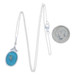 White Gold Turquoise & Diamond Star Pendant Necklace 16 1/4" - 14k Oval .10ctw White Gold Turquoise & Diamond Star Pendant Necklace 16 1/4" - 14k Oval .10ctw