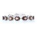 Sterling Silver Smoky Quartz Link Bracelet 7" - 925 Oval Cut 35.40ctw Sterling Silver Smoky Quartz Link Bracelet 7" - 925 Oval Cut 35.40ctw