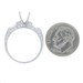 NEW Semi-Mount Engagement Ring - 18k White Gold for 5-6.5mm Stone Genuine .57ctw NEW Semi-Mount Engagement Ring - 18k White Gold for 5-6.5mm Stone Genuine .57ctw