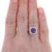 NEW Amethyst & Diamond Halo Ring - 10k White Gold Checkerboard Cushion 1.57ctw NEW Amethyst & Diamond Halo Ring - 10k White Gold Checkerboard Cushion 1.57ctw
