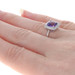 NEW Amethyst & Diamond Halo Ring - 10k White Gold Checkerboard Cushion 1.57ctw NEW Amethyst & Diamond Halo Ring - 10k White Gold Checkerboard Cushion 1.57ctw