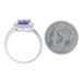 NEW Amethyst & Diamond Halo Ring - 10k White Gold Checkerboard Cushion 1.57ctw NEW Amethyst & Diamond Halo Ring - 10k White Gold Checkerboard Cushion 1.57ctw