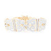Sterling Silver Diamond Scroll Link Bracelet 7 1/2" - 925 Gold Plated Single Cut Sterling Silver Diamond Scroll Link Bracelet 7 1/2" - 925 Gold Plated Single Cut