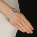 Sterling Silver Diamond Scroll Link Bracelet 7 1/2" - 925 Gold Plated Single Cut Sterling Silver Diamond Scroll Link Bracelet 7 1/2" - 925 Gold Plated Single Cut