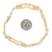 Sterling Silver Diamond Scroll Link Bracelet 7 1/2" - 925 Gold Plated Single Cut Sterling Silver Diamond Scroll Link Bracelet 7 1/2" - 925 Gold Plated Single Cut
