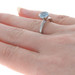 Palladium Aquamarine Solitaire Ring - Round Cut 1.90ct Engagement Size 6 1/2 Palladium Aquamarine Solitaire Ring - Round Cut 1.90ct Engagement Size 6 1/2