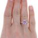 Palladium Pink Sapphire Solitaire Ring - Round Cut 1.40ct Engagement Size 6 3/4 Palladium Pink Sapphire Solitaire Ring - Round Cut 1.40ct Engagement Size 6 3/4