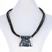 Sterling Silver Hammered Slide Pendant Necklace 16 3/4" - 925 Six-Strand Cord Sterling Silver Hammered Slide Pendant Necklace 16 3/4" - 925 Six-Strand Cord