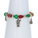 Sterling Christmas Charm Bracelet 7 3/4" - 925 Glass Beads Santa Nutcracker Tree Sterling Christmas Charm Bracelet 7 3/4" - 925 Glass Beads Santa Nutcracker Tree